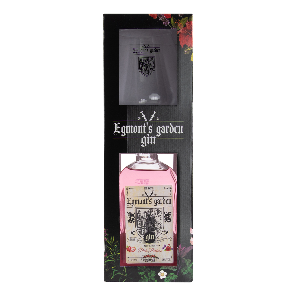 Egmonts garden gin Pink Pasture gift set glass glas cadeau geschenkdoos